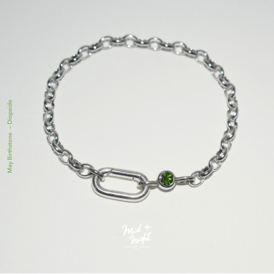 May Birthstone-Diopside Simple Bracelet